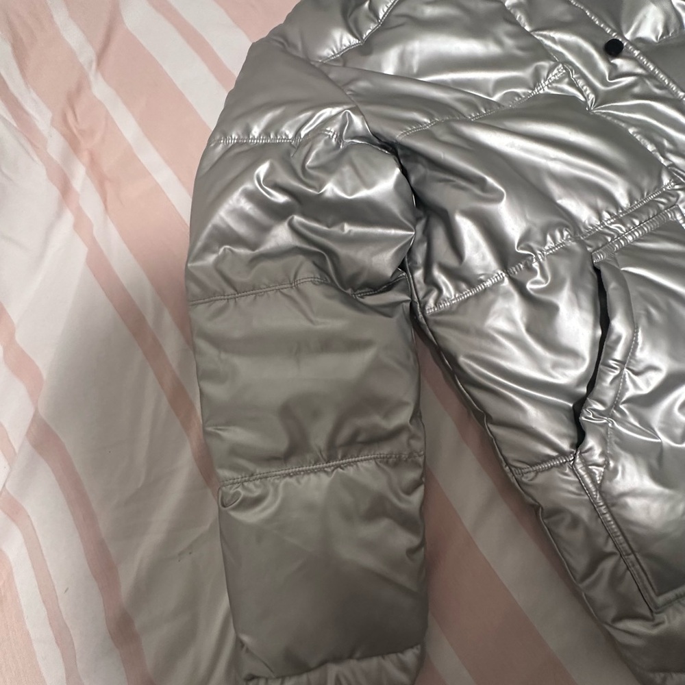Silver Puffer Jacket - Picture 3 of 3